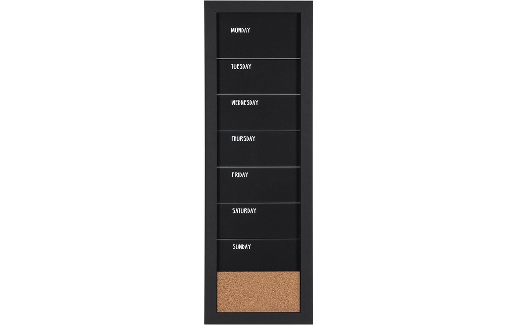 Bi-Office Mini-tableau noir Agenda hebdomadaire 90 x 30 cm