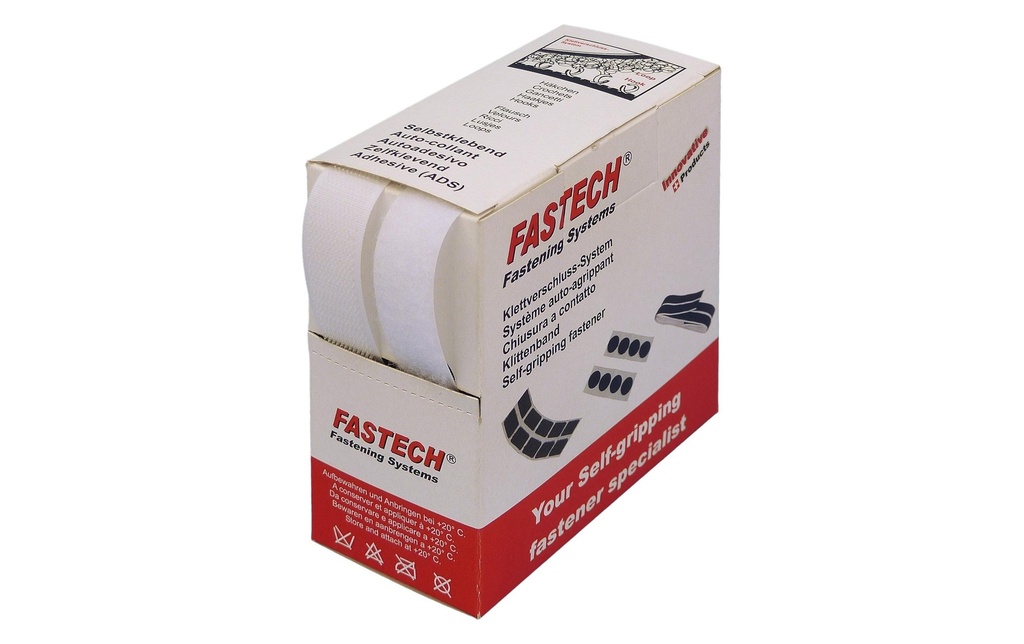 FASTECH Boîte de bande auto-agrippante Blanc