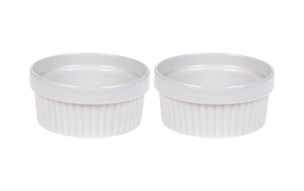 FURBER Plat à gratin 2 pièces, blanc