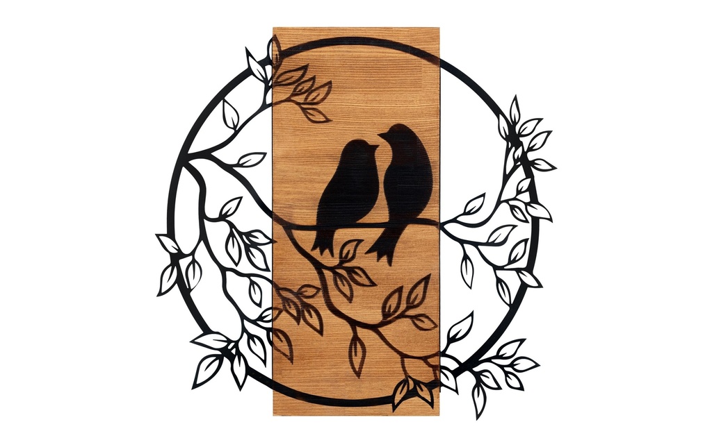 Wallxpert Décoration de mur Oiseau 59.5 cm x 58.5 cm,
