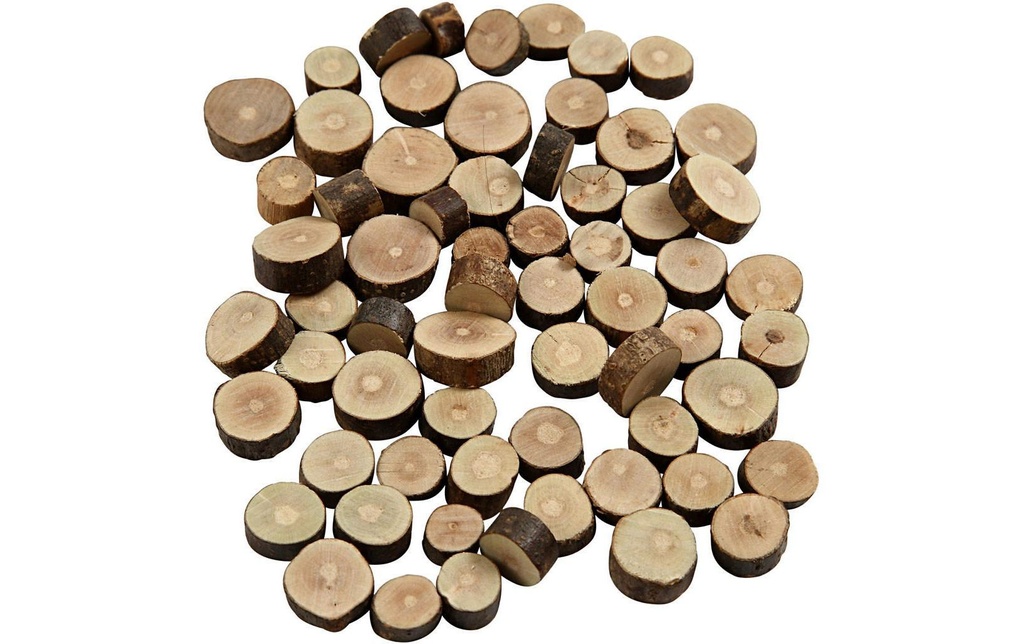 Creativ Company Disques en bois Mix Ø 1-1.5 cm