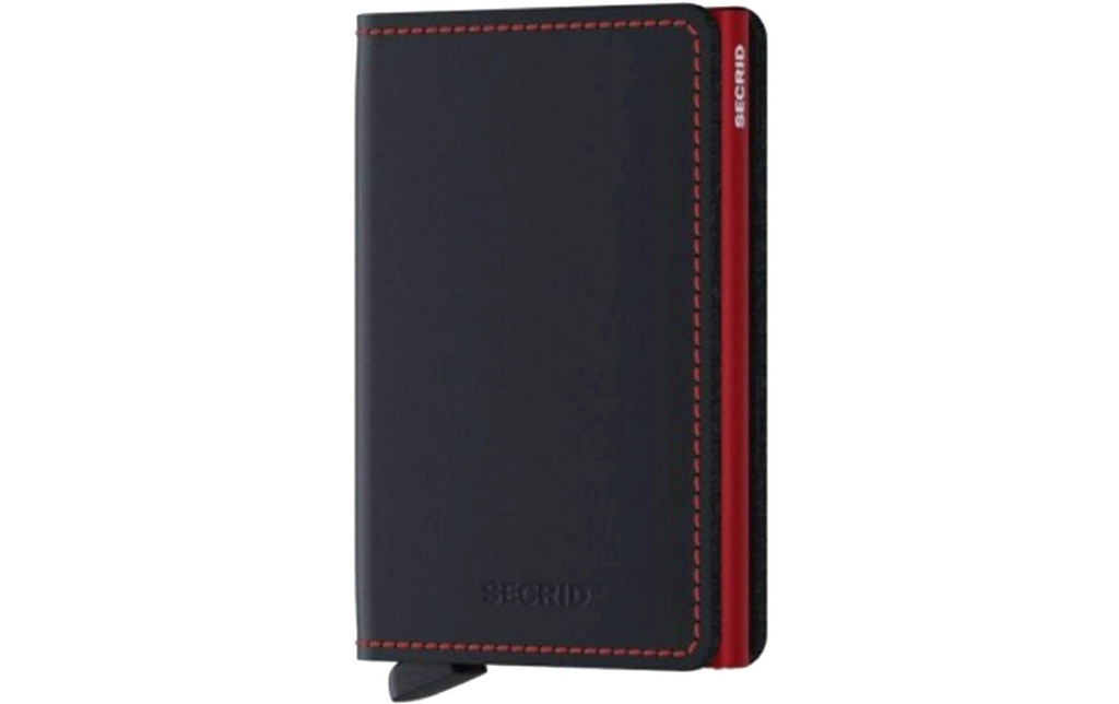 SECRID Portefeuille Slimwallet Rouge noir mat