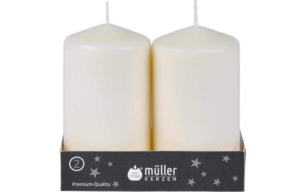 müller Kerzen Bougie pilier Vanille, 2 pièces