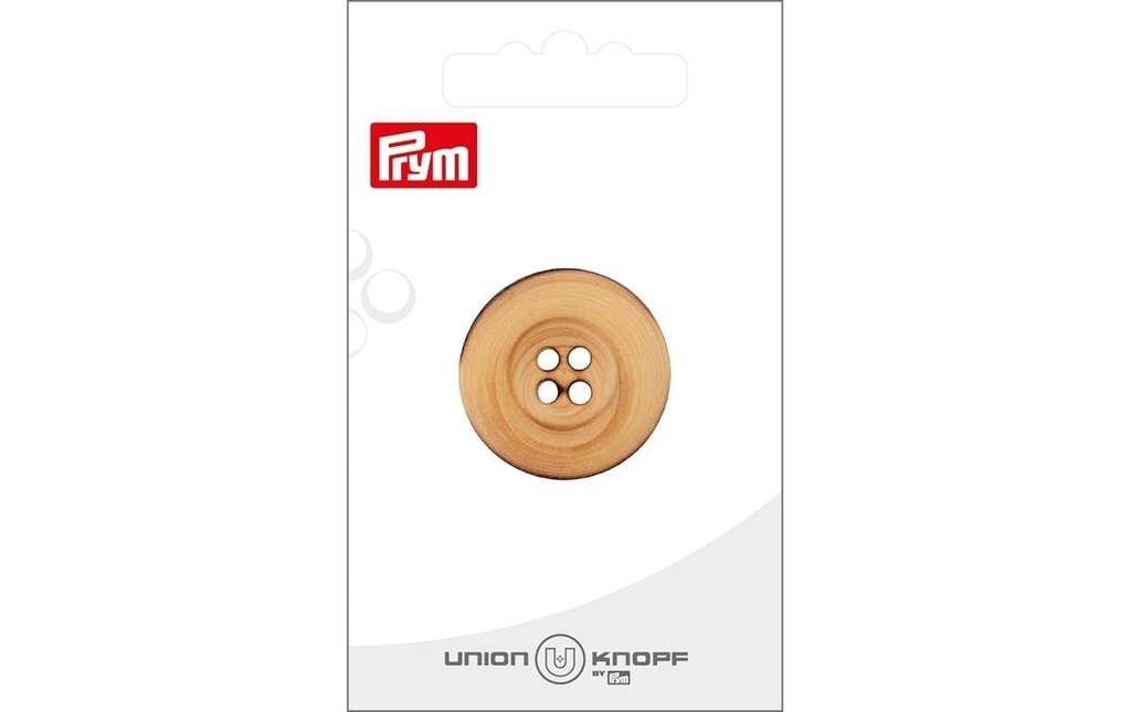 Prym Union Knopf Boutons 4 trous 28 mm, 1 pièce, Beige