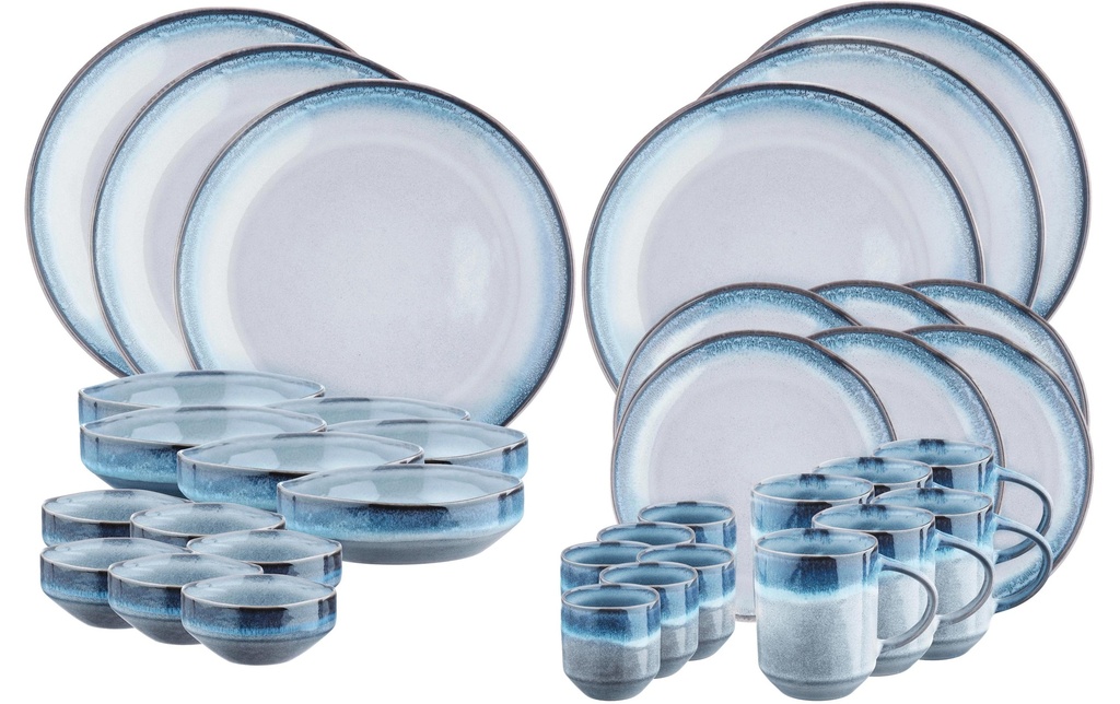 Björn Set d’assiettes Genesis 36 pièces, mer