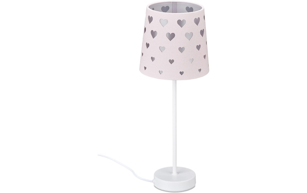 relaxdays Lampe de table Coeurs
