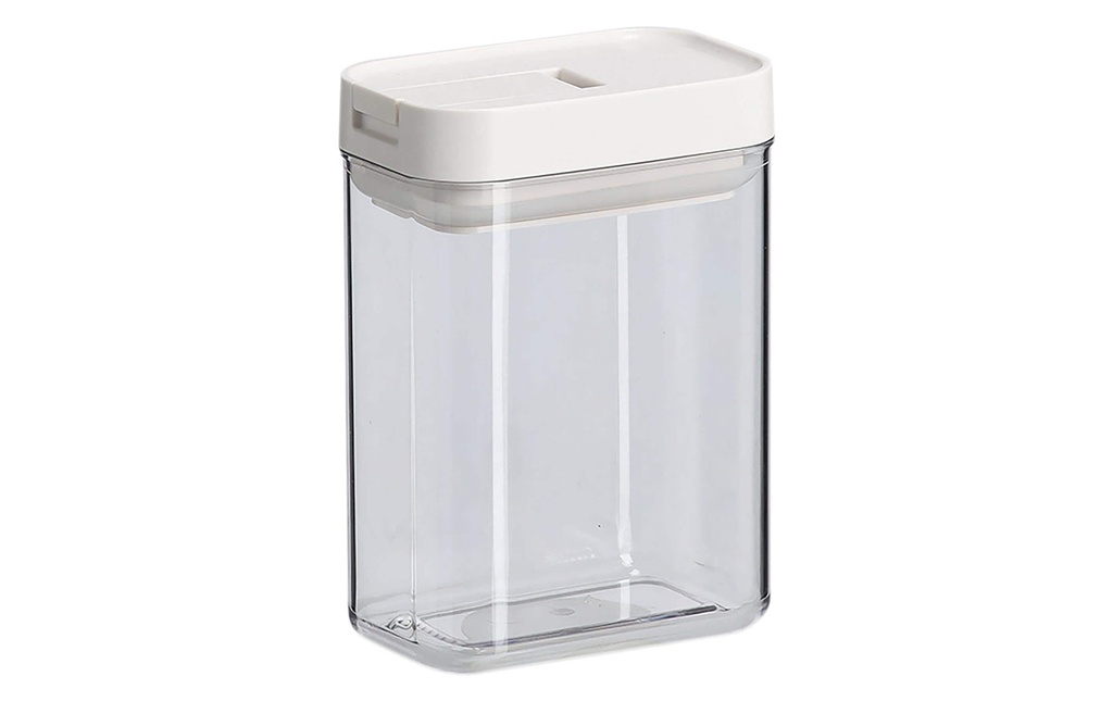 Zeller Present Boîte à provisions Couvercle à vide 0.67 l, Transparent/Blanc