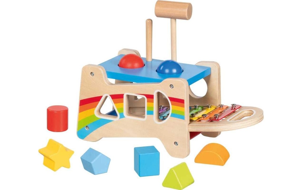 Goki Banc à marteaux avec xylophone et fonction de tri Bois 21.5 x 13.8 cm