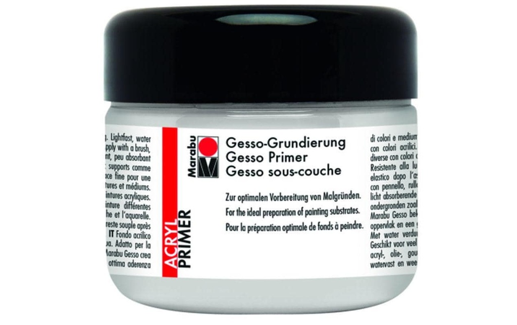 Marabu Couche de fond Gesso 808 Apprêt, blanc