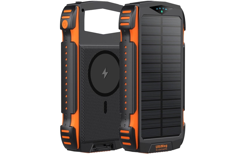 4smarts Banque d'énergie solaire Rugged TitanPack UltiMag 20000 mAh