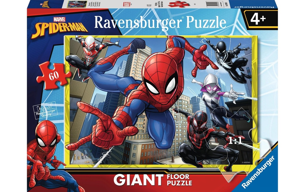 Ravensburger Puzzle de sol Spider-Man, 60 pièces