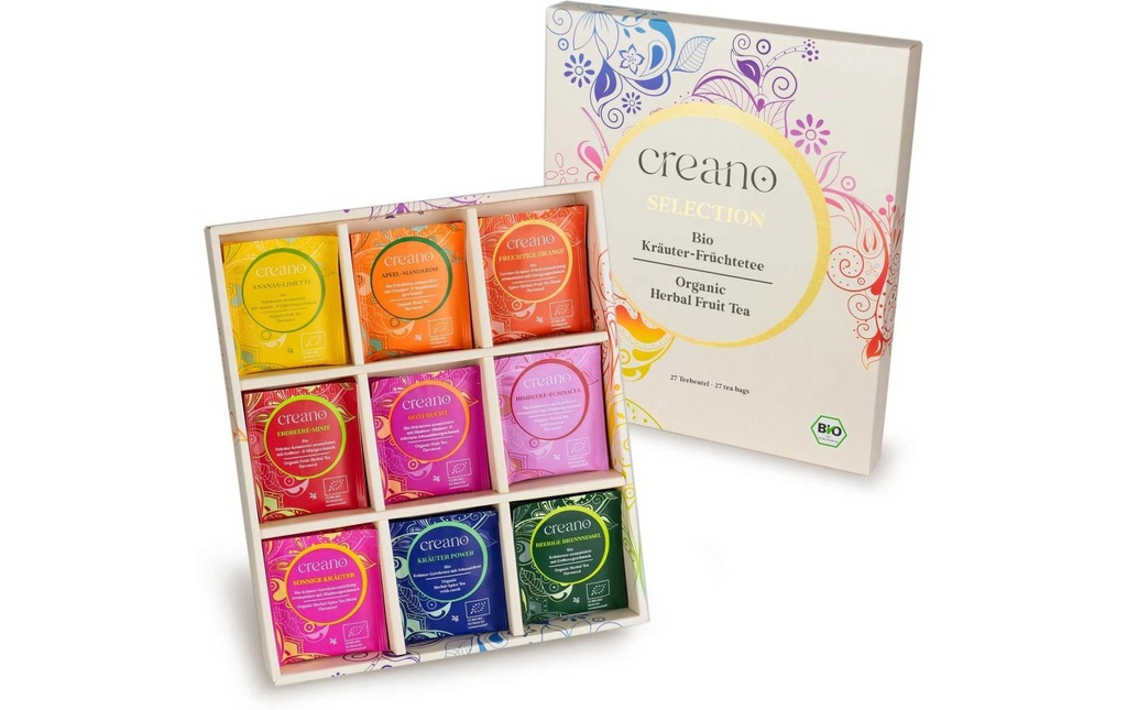 Creano Set cadeau Organic Herbal Tea 27 sachets de thé bio