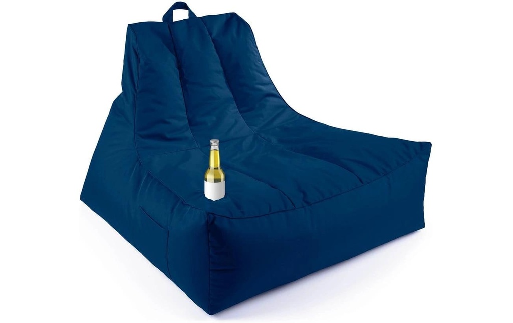 Lumaland sac pour s'asseoir Lounge avec porte-bouteilles Bleu, 380 l