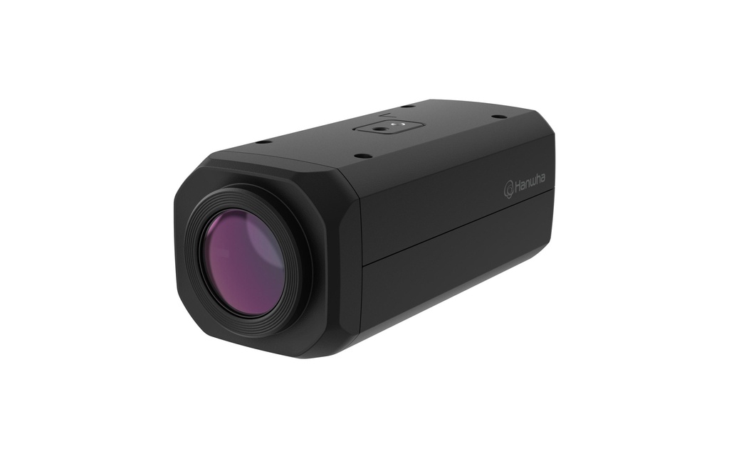 Hanwha Vision Caméra réseau PNB-A9092 8MP AI Caméra boîte 15-50 mm zoom motorisé