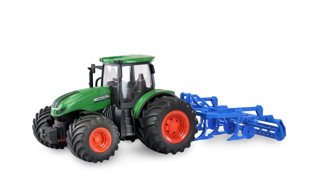 Amewi Tracteur avec cultivateur, vert 1:24, RTR