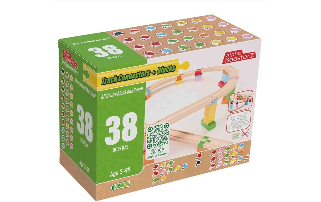 AlphaBoosterz TrackConnectors + Blocks – all in one Block Box S