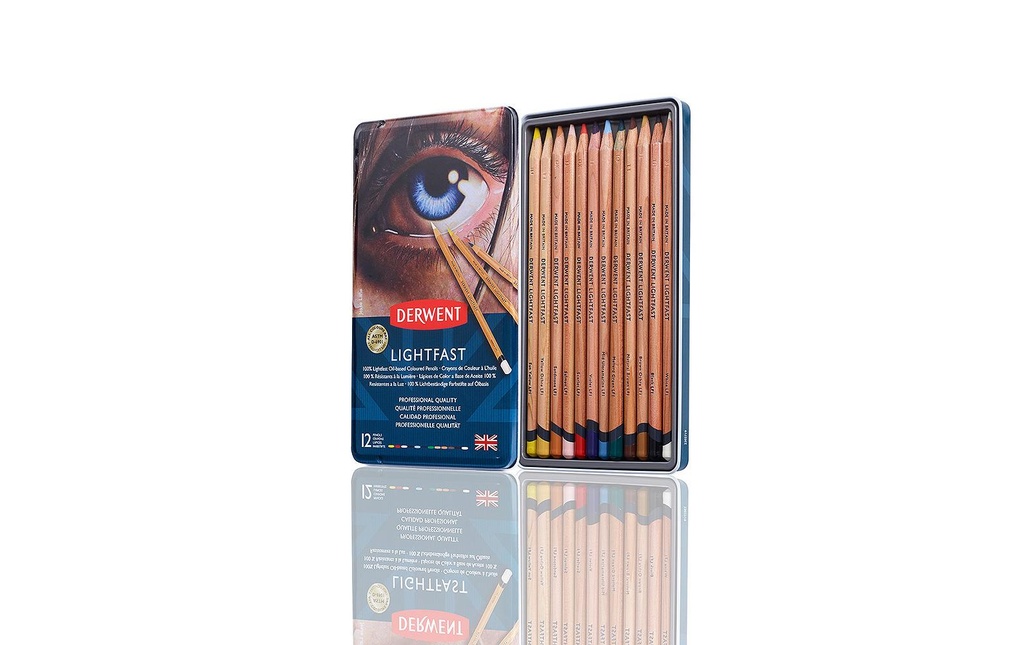Derwent Crayons de couleur Lightfast 12 pièces