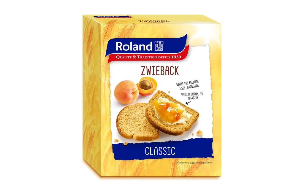Roland Snacks Biscotte classique 165 g