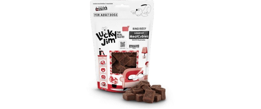 Lucky Jim Friandise MeatCubies Bœuf 70 g
