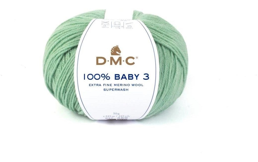 DMC Laine 100% bébé 3 Bleu ciel