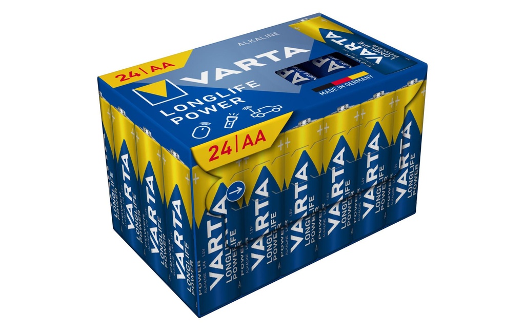 Varta Pile Longlife Power AA CUBE24 , 24 Pièce/s