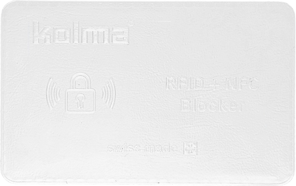 KOLMA Etui carte crédit RFID blanc