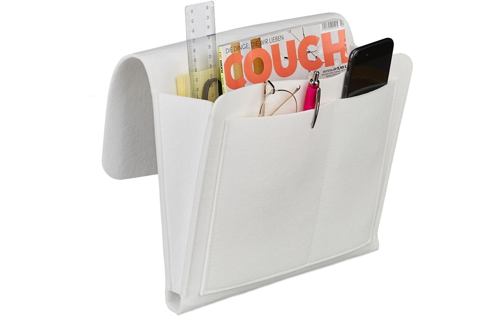 relaxdays Housse de rangement Blanc