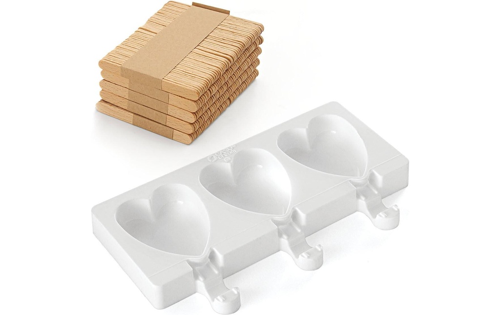 Silikomart Moule à glace Mini cœur Blanc