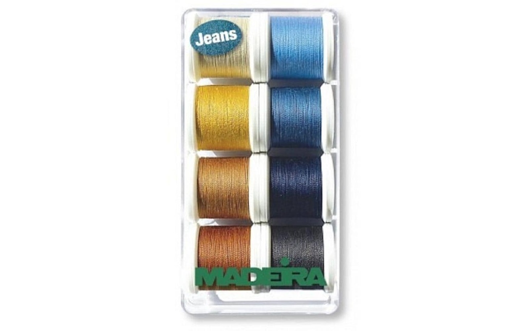Madeira Kits de fil de couture Aerofil Extra Stark Jeans, 8 x 100 m