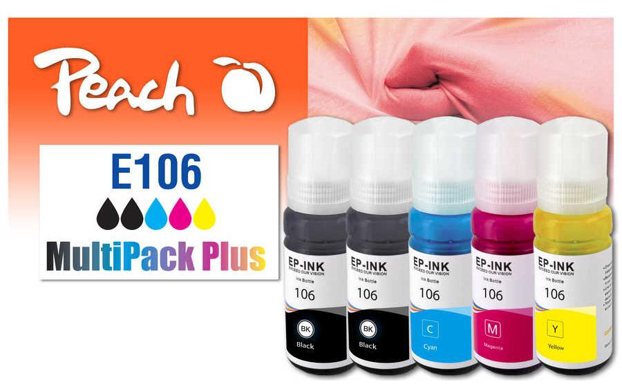 Peach Encre Canon CISS 106 Multi-Pack+ C, M, Y, BK