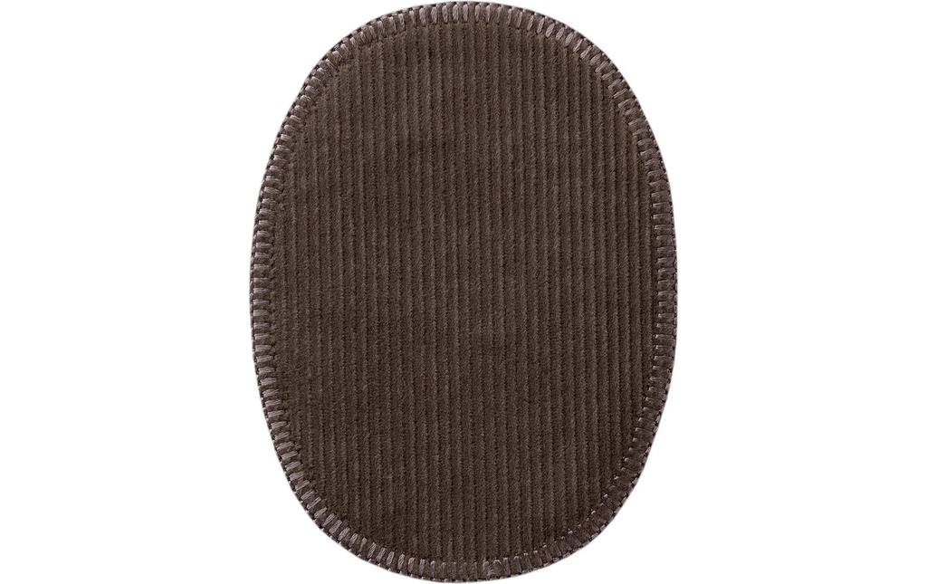 Mono-Quick Patch en corde ovale 8.5 x 11.2 cm Gris, 2 pièces