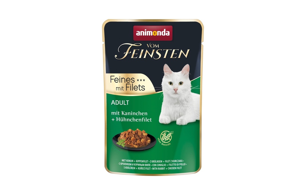 animonda Alimentation humide Vom Feinsten avec filet Lapin & Poulet, 85 g