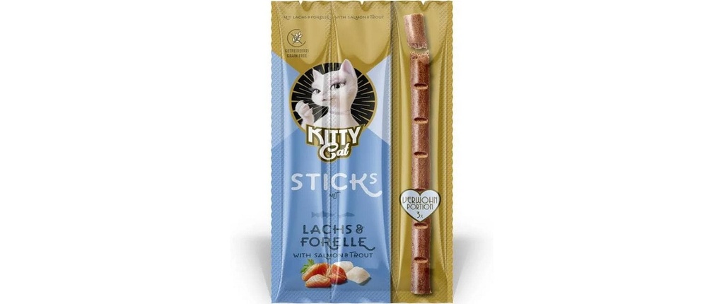 KITTY Cat Collation pour chat KittyCat Stick saumon, truite 15 g