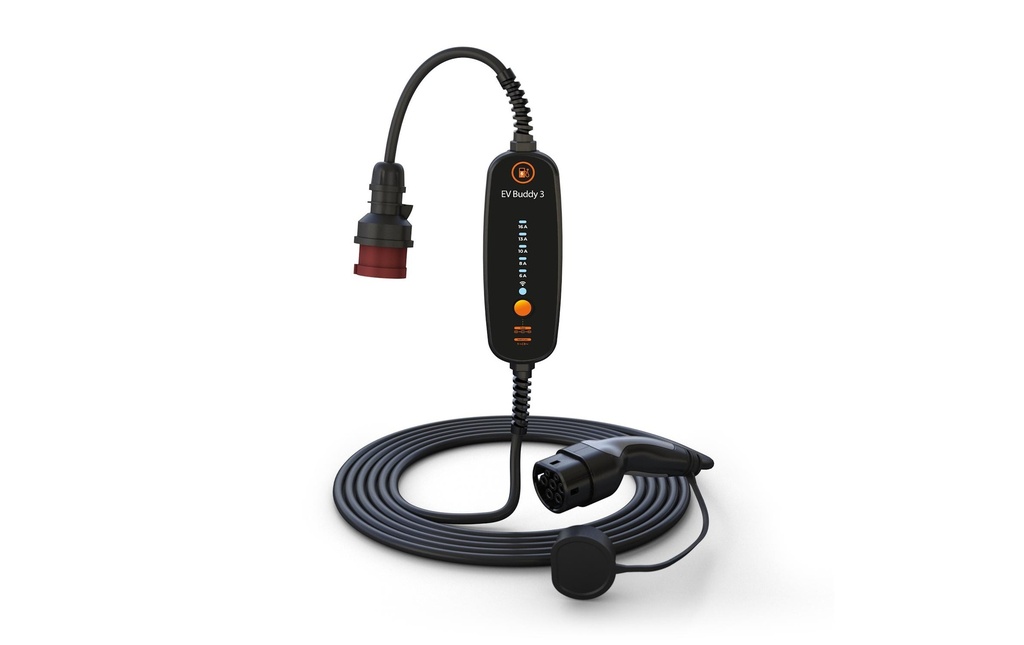 EV Buddy Câble de chargement pour EV Buddy 3, 11kW, 6.5m, Bluetooth, WLAN