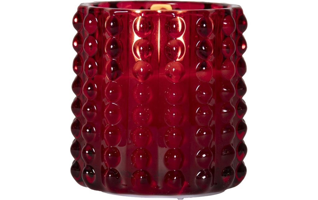 Star Trading Bougie LED Flamme Dotty, rouge, 9.5 cm