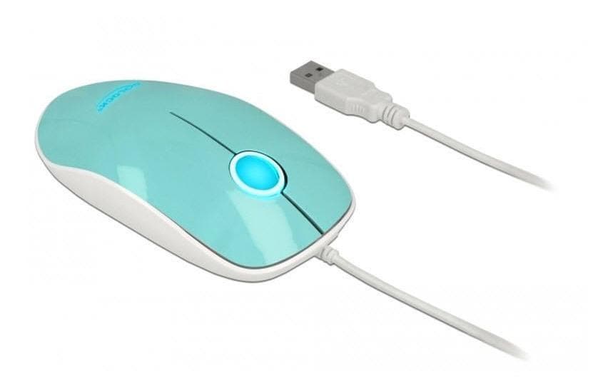 Delock Souris 12538 USB-Typ-A LED  turquoise