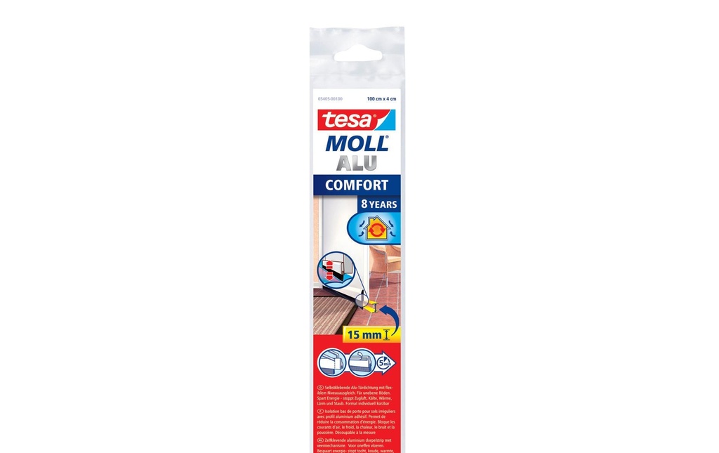 tesa Rail d'étanchéité de porte MOLL Comfort 1 m x 40 mm