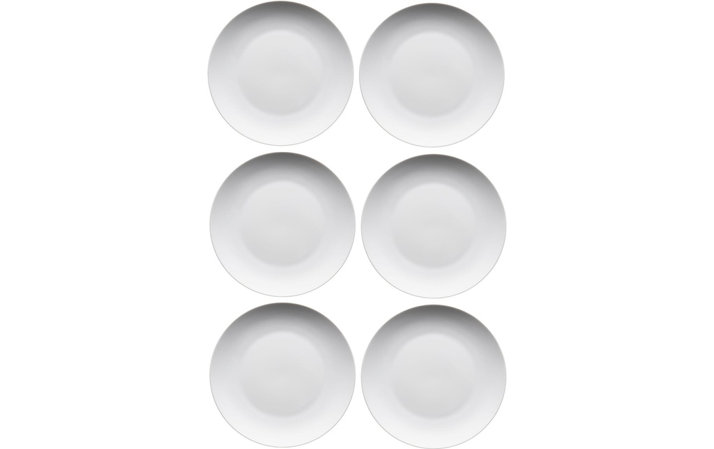 Mäser Assiette non décorative Barca 24 cm, 6 pièces, blanc