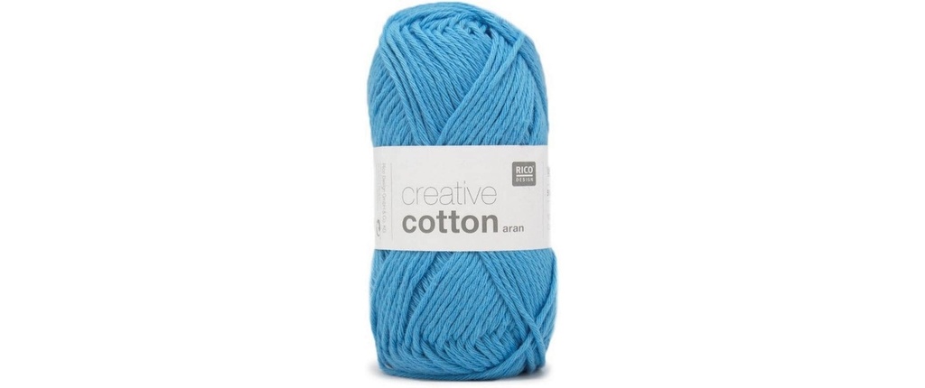 Rico Design Laine Creative Cotton Aran 50 g, Turquoise