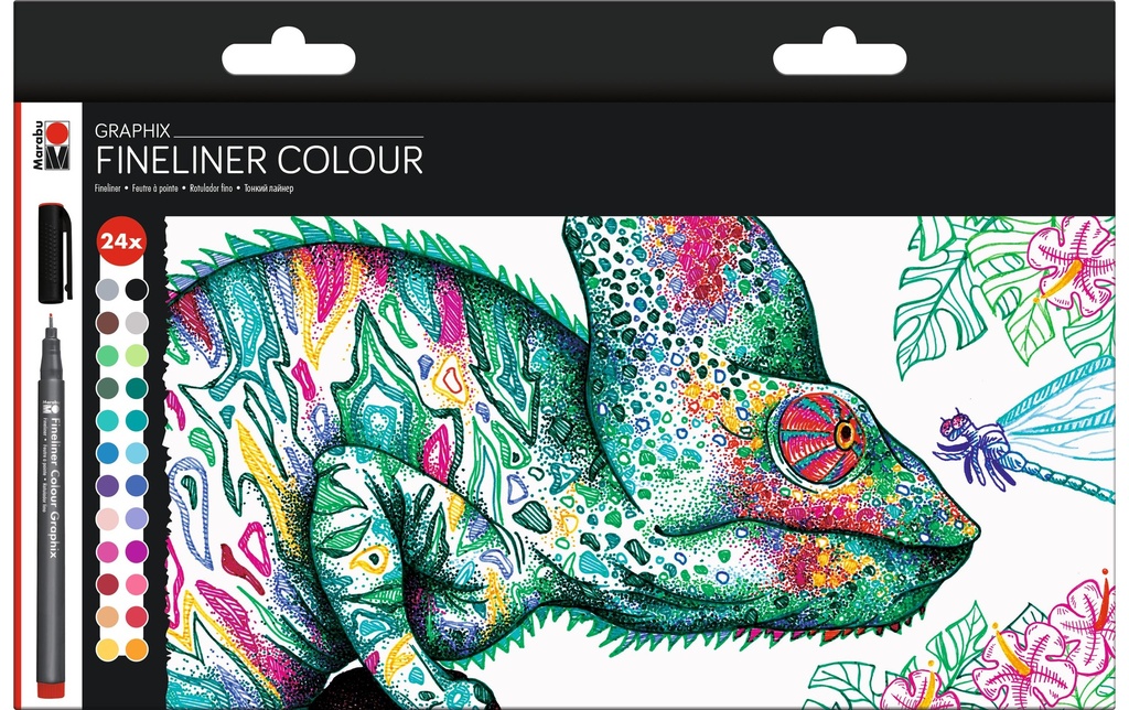 Marabu Fineliner Graphix Hypnotize 0,5 mm, 24 pièces