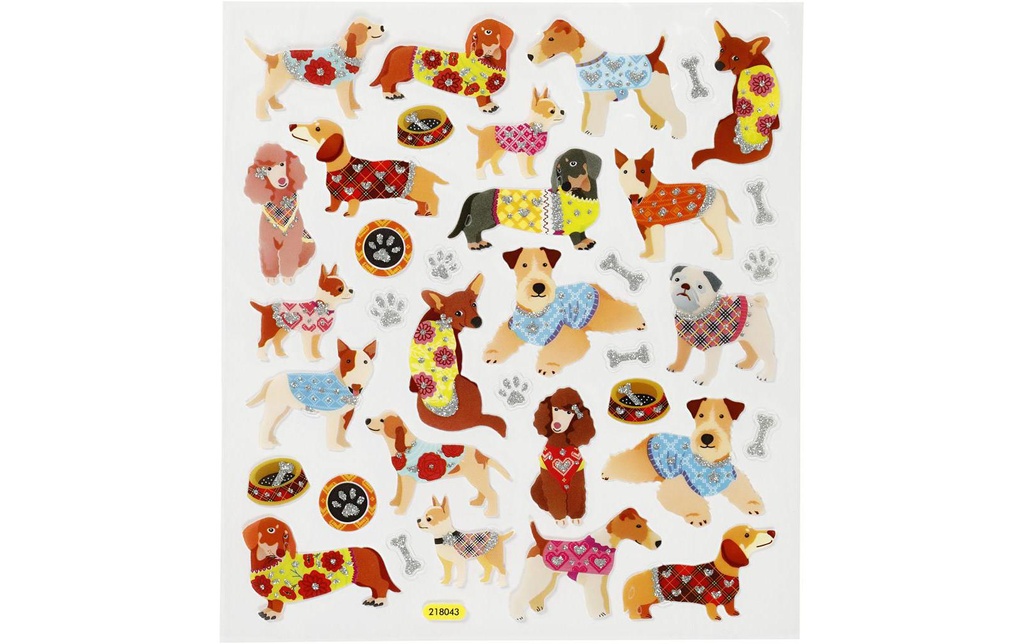 Creativ Company Autocollant à motif 1 Blatt chiens