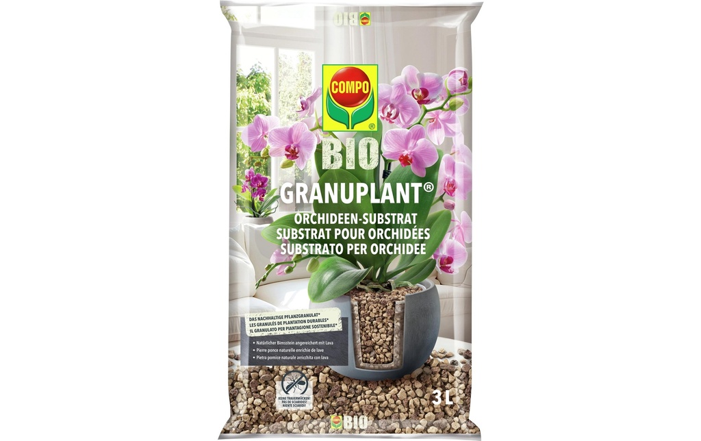 Gesal COMPO BIO GRANUPLANT Substrat pour orchidées 3 L