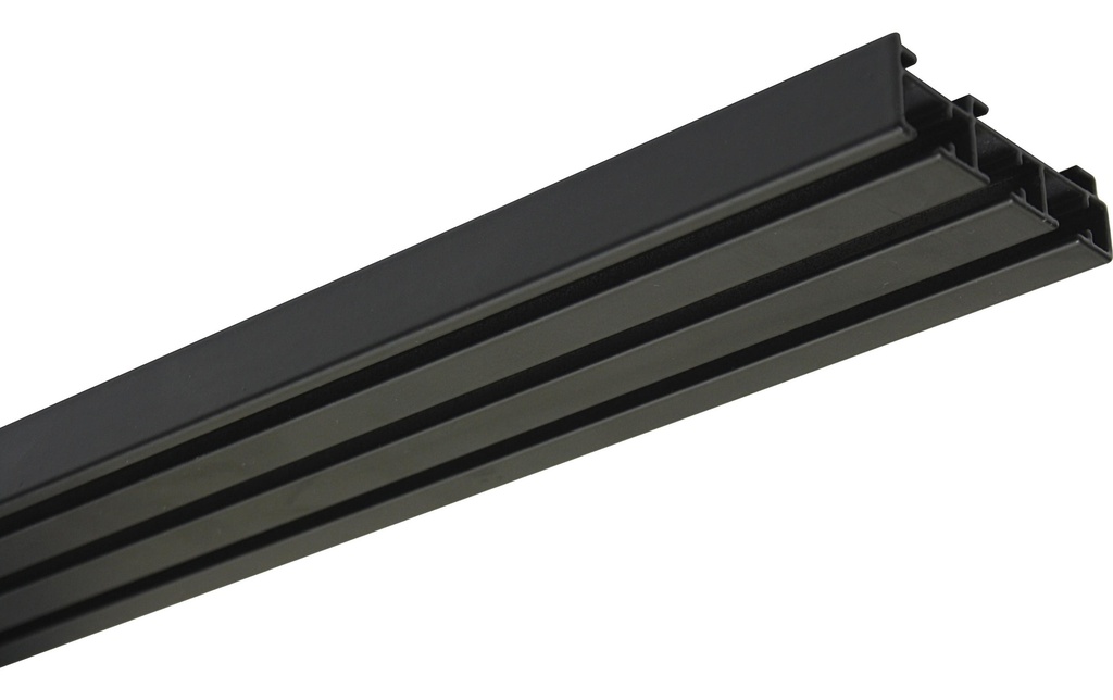 Gardinia Rail pour rideauxAtlanta, 3 voies 160 cm, noir mat