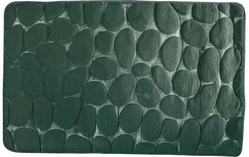 MSV Tapis de bain Caillou Vert foncé