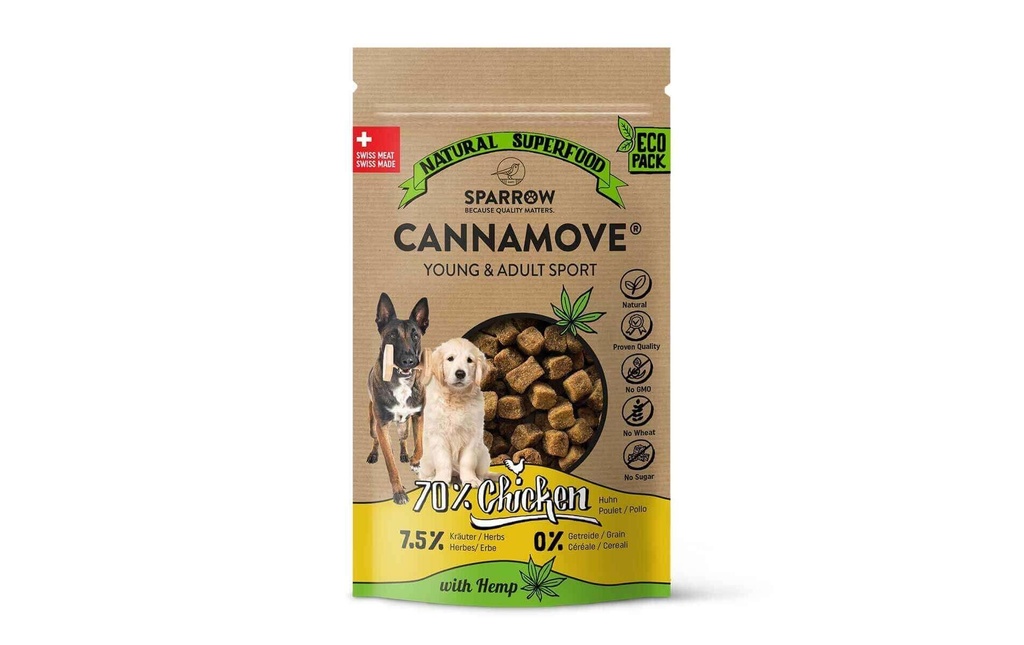 Sparrow Collation CannaMove Poulet Young & Adult Sport, 200 g