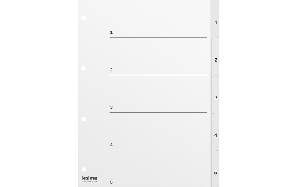 KOLMA Répert.Kolmafl.A4 1-5 blanc