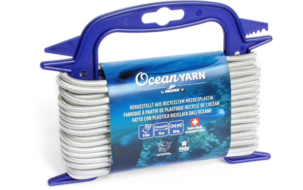 Meister Corde OceanYarn Ø 5 mm, 15 m, 80 kg, blanc, élastique
