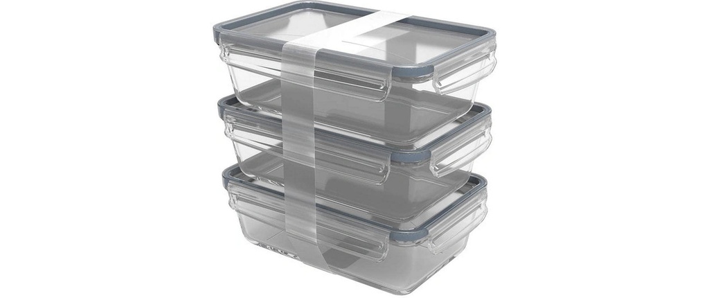 Rotho Bocal à provisions Click & Lock 3 x 1.3 l