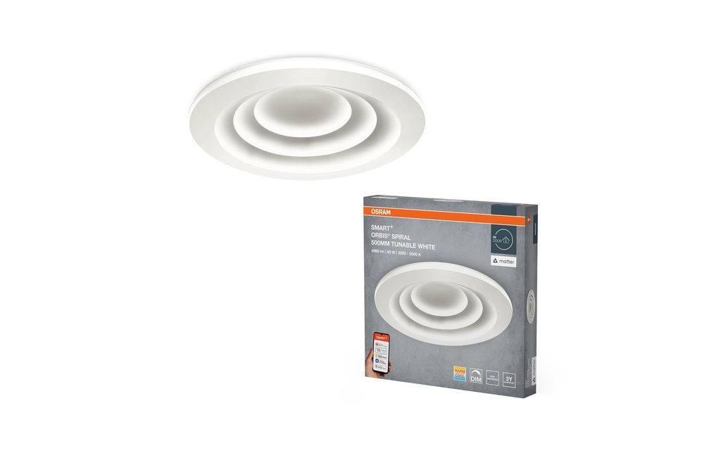 OSRAM Plafonnier SMART+ Matter Spiral 500 mm, TW