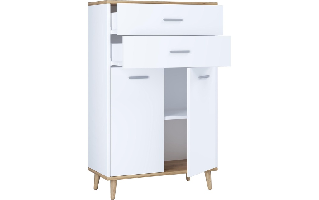 VCM Commode Lindas 60 x 97 cm,  Chêne blanc/miel